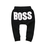 Baby Boys Girls Pants 2018 Hot Letter BOSS Pants Cotton Baby Girls Harem Pants For Baby Casual Trousers Boy Girl Clothes