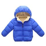 Baby Boys Girls Winter Coat 1-4Yrs Kids Padding Velvet Warm Jackets Removed Hooded Cotton Padded Outerwear Children Clothing