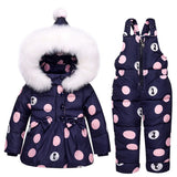 Baby Boys Girls Winter Duck Down Jackets Children Warm Outerwear Coat+Pant Clothing Set Snowsuit Kids Clothes Parka Snow Wear