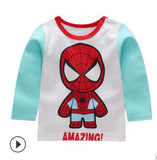 Baby Boys T Shirt long-sleeved Soft Solid Kids Candy Color Girls T-Shirts Cotton Children's T-Shirt O-Neck Tee Tops Boy Clothes