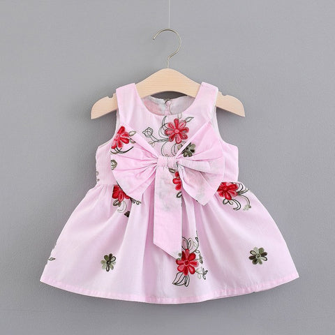 Sweet Kids Girls Princess Dress Children Summer Toddler Baby Girl Square  Neck Bubble Sleeve Small Flower Embroidery Party Dress - Girls Casual  Dresses - AliExpress