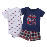Baby Favorite Girls Boys Clothes Sets Summer Spring 3Pcs/Lot 2018 Fashion Design Newborn Infant Clothing  Bodysuit bebek