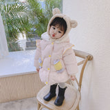 Baby Girl Cotton-padded Clothes down Feather Cotton  Winter Girls Season Cotton-padded Jacket Infant 12 Months 20 Ne