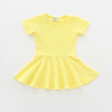 Baby Girl Dresses Girls Spring Autumn Candy Color Cotton Long Sleeve Solid Princess Pretty Baby Dress For Baby Tutu Dresses