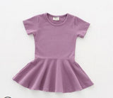 Baby Girl Dresses Girls Spring Autumn Candy Color Cotton Long Sleeve Solid Princess Pretty Baby Dress For Baby Tutu Dresses