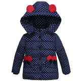 Baby Girls Autumn Winter Coats Kids Clothes Children Clothing Cotton Padded Infant Minnie Dot Warm Outerwear Jackets for Girls