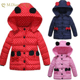 Baby Girls Autumn Winter Coats Kids Clothes Children Clothing Cotton Padded Infant Minnie Dot Warm Outerwear Jackets for Girls