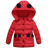 Baby Girls Autumn Winter Woolen Coats Kids Clothes Children Clothing Cotton Padded Infant Dot Warm Outerwear Jackets For Girls