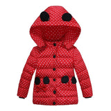 Baby Girls Autumn Winter Woolen Coats Kids Clothes Children Clothing Cotton Padded Infant Dot Warm Outerwear Jackets For Girls