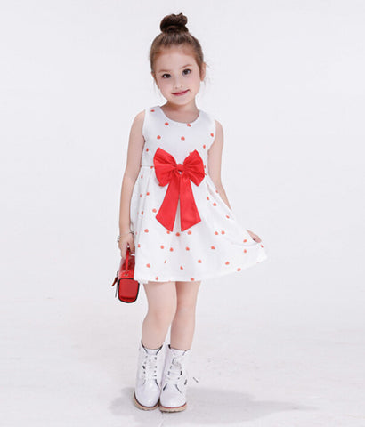 Baby Girls Dress Princess Dresses Kids Clothes Bow print Design for Baby Girls Dress fashion Euopeean American Style