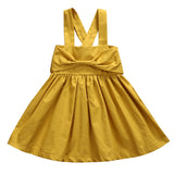Baby Girls Dresses clothes Kid Summer Sleeveless Sundress Bowknot Short Mini Vest Red Yellow Dress Outfit