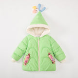 Baby Girls Hooded Down Jackets for Kids Winter Newborn Baby Cartoon Children Thickened Warm Coat Toddler Girls Jackets Outerwear
