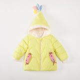 Baby Girls Hooded Down Jackets for Kids Winter Newborn Baby Cartoon Children Thickened Warm Coat Toddler Girls Jackets Outerwear