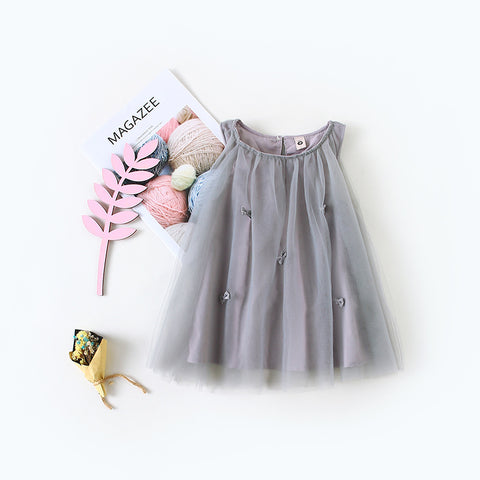 Baby Girls Summer Dress Kids Clothes mesh Patchwork Bowknot Design Girl Dress Girl Children Casual Dresses