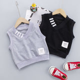 Baby Girls Sweaters Baby Spring Solid Sleeveless Pullover Vest Baby Boys Sweaters Knit Causal Vest Kids Toddler Autumn Outerwear