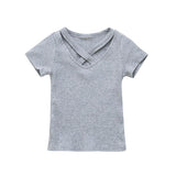 Baby Girls clothes fashion T-Shirt Soft Short Sleeve tees summer Solid Toddler Kids Tops T-shirts for girls Clothes 2018