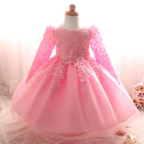 Baby Kids Party Gown Design Pageant Wedding Dresses Infant Princess Little Girls 1 Year Birthday Dress Newborn Christening Gowns