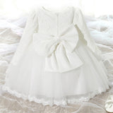 Baby Little Girl Autumn Full Sleeve Dress Formal Kids Lace Baby Princess Dresses Wedding Party Prom Gown Toddler Girl Tutu Dress