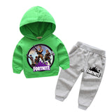 Baby Outfits Boy Sport Suits Girls Fortnite Pattern Design Hoodies Pants Suits For Kids Clothing Sets Children Tracksuit YK005