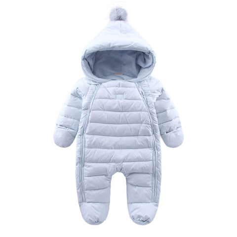 Baby Rompers Newborn Baby Boy Girl Thick Warm Duck Down Winter Snowsuit Baby Cute Hooded Jumpsuit Newborn Baby Boy Clothes