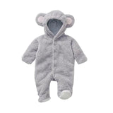 Baby Rompers Newborn Baby Girl Clothes Set Cute 3D Bear Ear Jumpsuit Baby Boy Clothes Set Autumn Winter Warm Baby Clothing Set