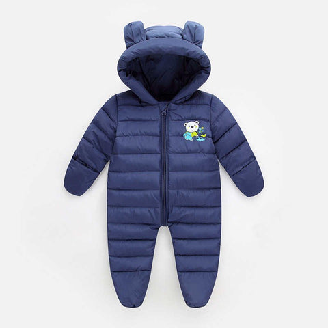 Baby Rompers Newborn Baby Girls Clothes Set Cute 3D Bear Ear Jumpsuit Baby Boys Clothes Set Autumn Winter Warm Bebe Clothing Set