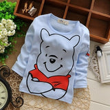 Baby Toddler Kids Cotton Lovely Giraffe Print Boys Girls T-shirt Button on Shoulder O-neck Pink Yellow Blue White Clothes G043