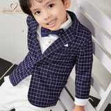 Baby boy clothes autumn children evening dress suit flower boy wedding suit piano host performs boys plaid clothing set