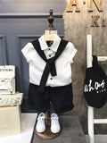 Baby boy clothes summer formal kids clothes suit 2Pcs boys set baby born gentleman toddler boy clothes birthday dress 2-6years