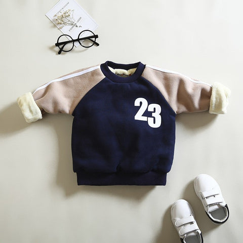 Baby boys winter warm sweatshirt  born baby cotton thickening velvet hoodies for bebe boys toddler autumn casual clothes tops