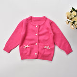Baby cardigans 2017 kids winter sweater long sleeve infant cotton knitwear outerwear for girls clothes 1-2yrs