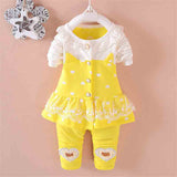 BibiCola Autumn Baby Girls Clothing Sets Kids Cute Cartoon Clothes Sets Toddler Princess Outfit Costume Infant Girls Clothing