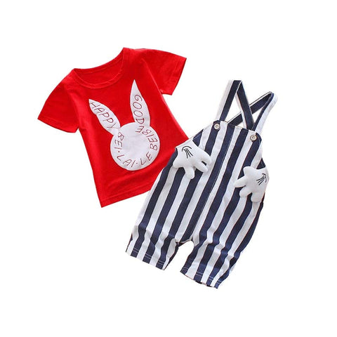 Baby Boys Clothing Sets Summer Kids Boys T-shirt+ Overalls Pants 2PCS Outfit Suit Newborn Sport Suits Baby Boy Clothes