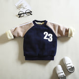 Newborn Baby Warm Clothes Infant Baby Cotton Plus Velvet Sweatshirt Toddler Casual Thicken Hoodies Baby Fashion Tops