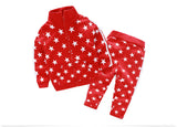 Spring Autumn Baby Girls Boys Clothes Sets Children Stars Sport Suits Coat+Pants 2Pcs Clothing Sets Kids Child Suits
