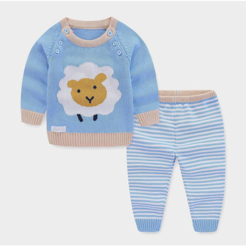 baby boy clothes for  borns   autumn winter warm wool casual sweater suit baby girl sets kids infant cute clothing