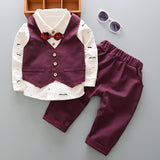 baby boy clothing set formal kids clothes suit boy gentleman bow toddler boys clothes set birthday dress scho wear