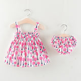baby girls clothes set summer toddler clothing set  born girls floral dress+shorts 2pcs suit infant bebe set