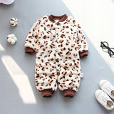 baby girls rompers winter warm  born overalls jumpsuit fleece clothing set for boys cartoon cute infant girls clothes