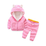 childrens clothing sets winter models for boys girls children thickened fleece bear suit cotton sweater thicker coat
