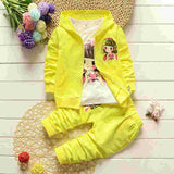kid girls spring clothing sets childrens autumn hoodies+shirt+pants 3pcs suits kids tracksuit baby clothes for girls