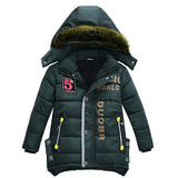 Bibihou Boys Parka Snowsuit Children Jackets Warm Boys Clothes Kids Baby Thick Cotton Down Jacket Cold Winter Coat Outwear