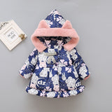 Bobora Baby Girl Clothes Winter Warm Fur Coat Girl Wool   Sweater Padded Jacket Thickened Cotton Baby Coat