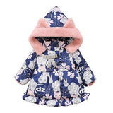 Bobora Baby Girl Clothes Winter Warm Fur Coat Girl Wool Sweater Padded Jacket Thickened Cotton Baby Coat