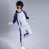 Boy Hooded Tracksuit Clothes set Kids Spring&Autumn Cotton Scho Uniform Sport Suit Boys Clothing Sets 4 6 8 10 12 14 year