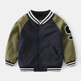 Boys Baseball Uniform Children Coat 2023 Spring Autumn Baby Cardigan Kids Tops Patchwork Toddler Jacket 1-6y