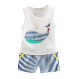 Boys Clothing Set 2018 Baby Boy Clothes Summer Cute Cartoon Newborn Clothes O-Neck Top+Short Pant Infantil
