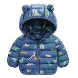 Boys Coats Children Girls Cotton-padded Clothes Kids Baby Jacket Cartoon Winter Child Outerwear Hooded Warm Clothing