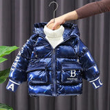 Boys' Cotton Padded Clothes Winter Children's Down Clothes 2023 Baby Plush Thickened Warm Coat Cotton Padded Jacket