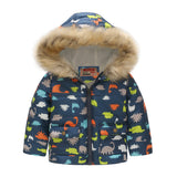 Boys Jacket Winter Thicken Warm Parkas Intant Toddler Baby Padded Outerwe Casual Hooded Jacket Fur Children Co Kids Clothing